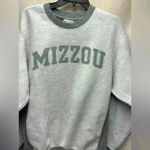 Mizzou Rare Vintage MV Sport Pro Weave Reverse Inside Out Sweatshirt Size Small
